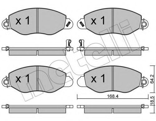 Тормозные колодки METELLI 22-0536-0