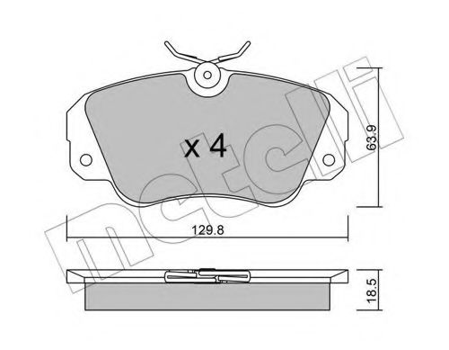Тормозные колодки METELLI 22-0538-0