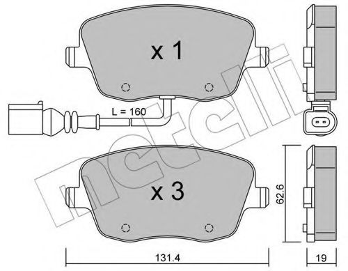 Тормозные колодки METELLI 22-0547-1