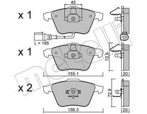 Тормозные колодки METELLI 22-0549-2