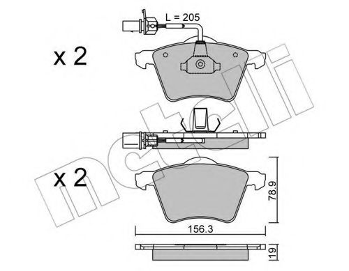 Тормозные колодки METELLI 22-0550-1