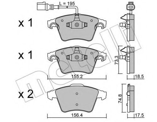Тормозные колодки METELLI 22-0552-1