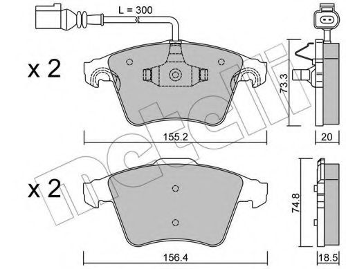 Тормозные колодки METELLI 22-0552-2