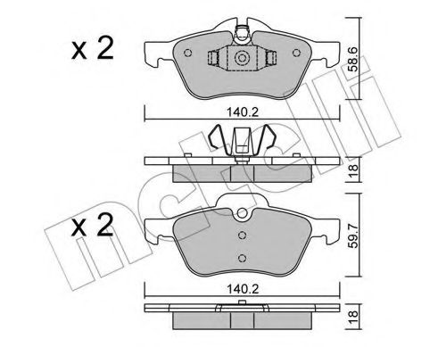 Тормозные колодки METELLI 22-0555-0