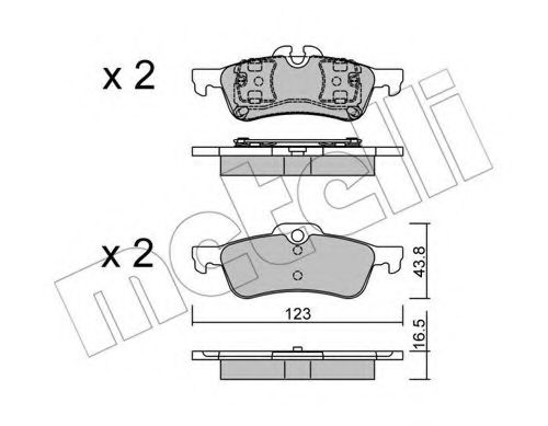 Тормозные колодки METELLI 22-0556-0