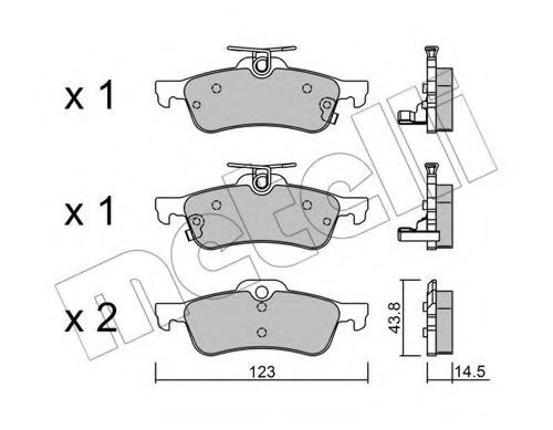 Тормозные колодки METELLI 22-0556-1