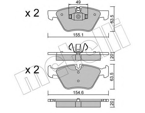 Тормозные колодки METELLI 22-0557-5