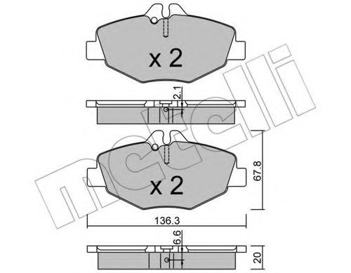 Тормозные колодки METELLI 22-0562-0