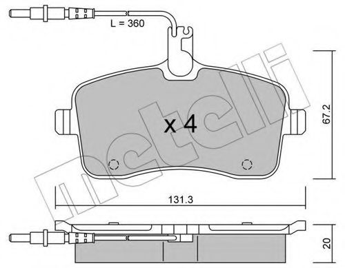 Тормозные колодки METELLI 22-0600-0