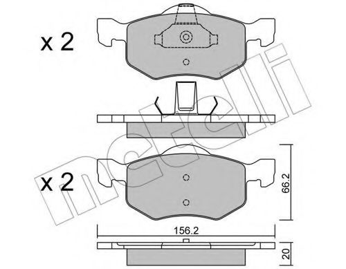 Тормозные колодки METELLI 22-0609-0