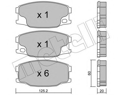 Тормозные колодки METELLI 22-0622-0