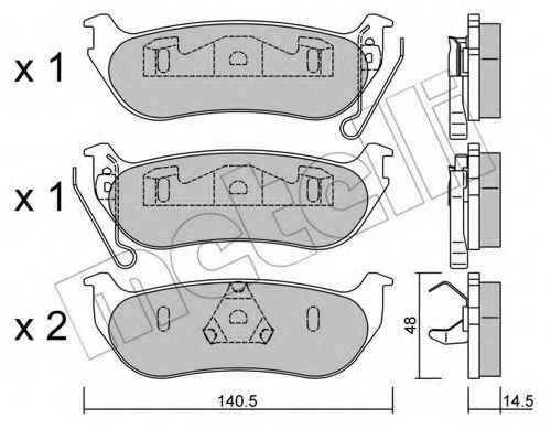 Тормозные колодки METELLI 22-0627-0