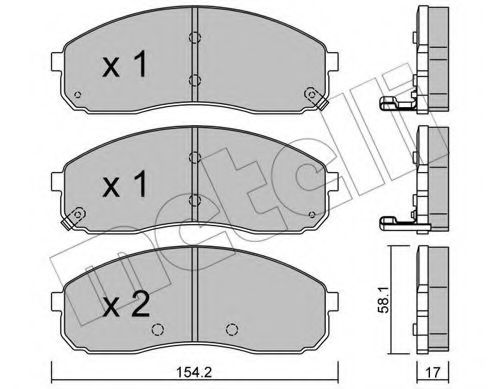 Тормозные колодки METELLI 22-0631-0