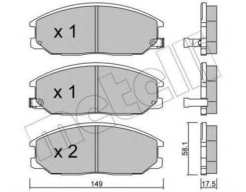 Тормозные колодки METELLI 22-0632-0