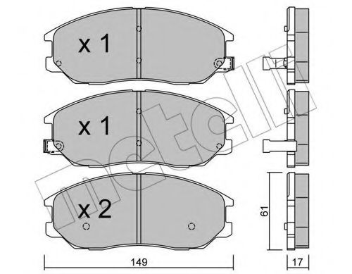 Тормозные колодки METELLI 22-0633-0