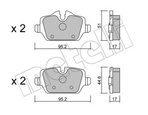 Тормозные колодки METELLI 22-0641-0