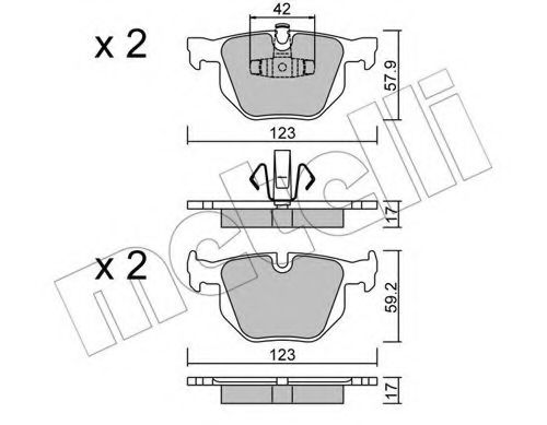 Тормозные колодки METELLI 22-0643-0
