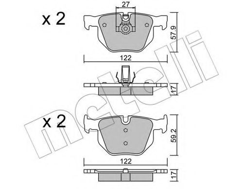 Тормозные колодки METELLI 22-0644-0