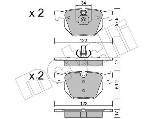 Тормозные колодки METELLI 22-0644-4