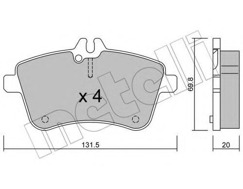 Тормозные колодки METELLI 22-0647-0