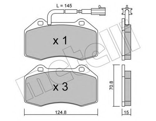 Тормозные колодки METELLI 22-0651-1