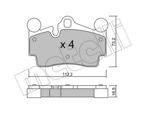 Тормозные колодки METELLI 22-0655-0