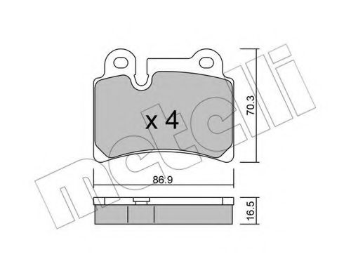 Тормозные колодки METELLI 22-0660-0