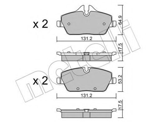Тормозные колодки METELLI 22-0664-0