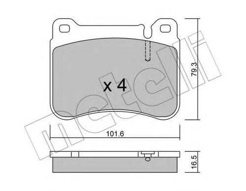 Тормозные колодки METELLI 22-0668-0
