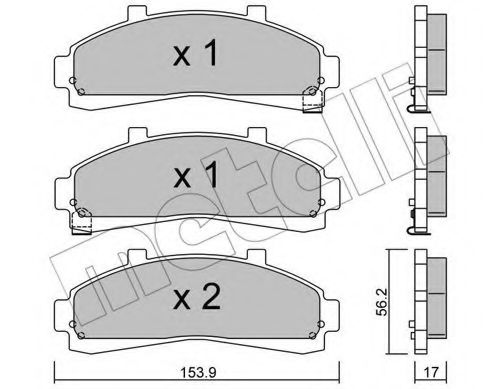 Тормозные колодки METELLI 22-0683-0