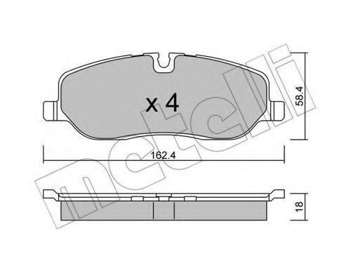 Тормозные колодки METELLI 22-0693-0