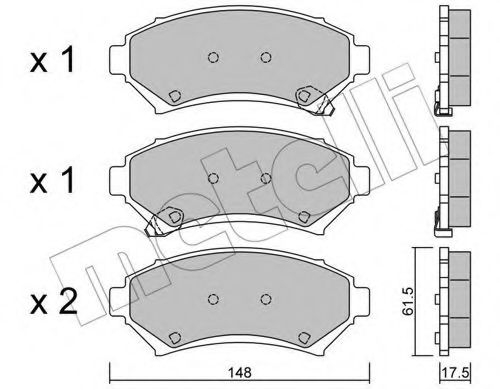 Тормозные колодки METELLI 22-0696-0