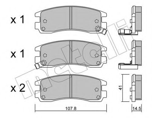 Тормозные колодки METELLI 22-0697-0