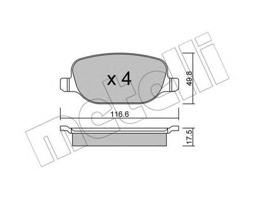 Тормозные колодки METELLI 22-0704-0