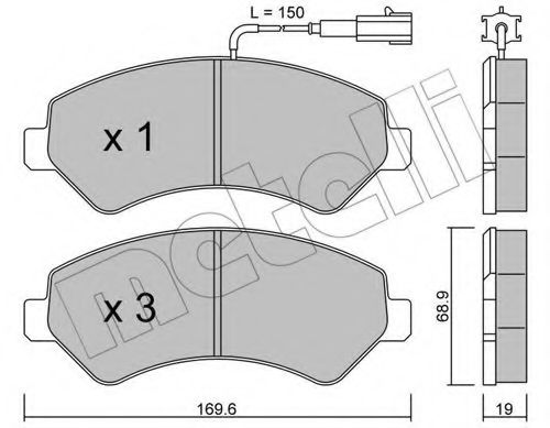 Тормозные колодки METELLI 22-0709-0