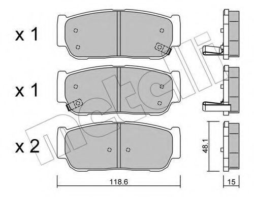 Тормозные колодки METELLI 22-0727-0