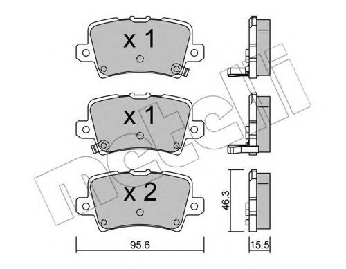 Тормозные колодки METELLI 22-0729-0