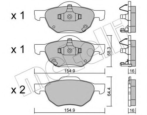 Тормозные колодки METELLI 22-0730-0