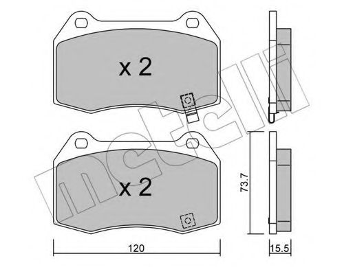 Тормозные колодки METELLI 22-0738-0