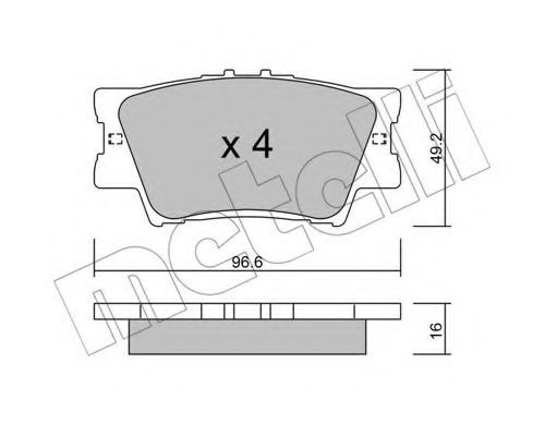 Тормозные колодки METELLI 22-0749-0