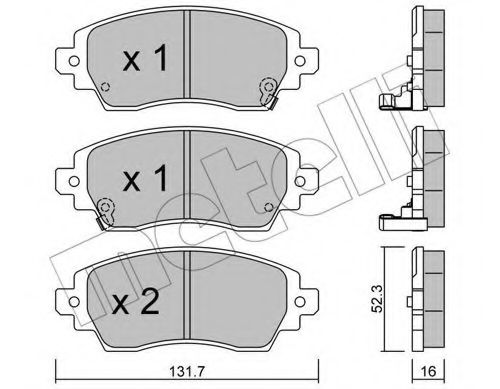 Тормозные колодки METELLI 22-0750-0