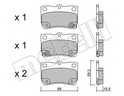 Тормозные колодки METELLI 22-0761-0