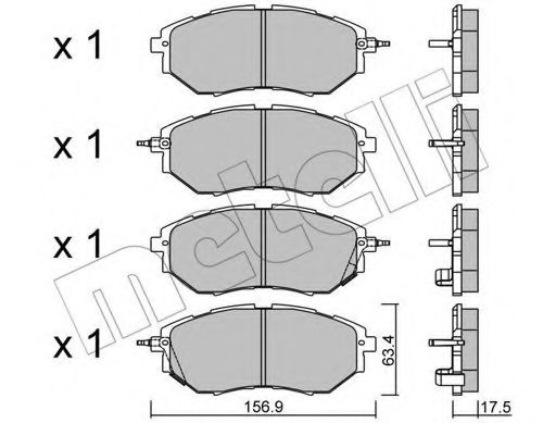 Тормозные колодки METELLI 22-0763-0