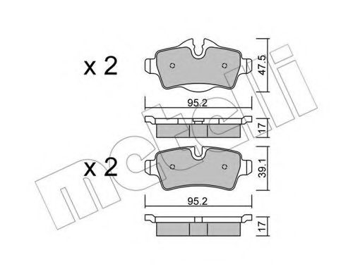 Тормозные колодки METELLI 22-0769-0