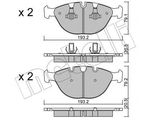 Тормозные колодки METELLI 22-0771-0