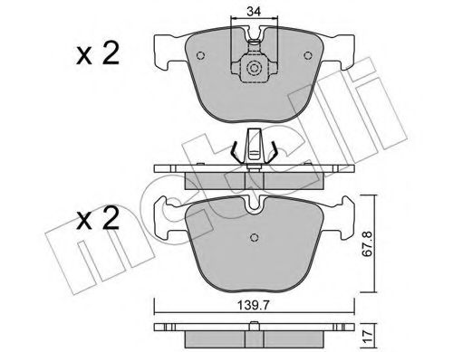 Тормозные колодки METELLI 22-0773-0