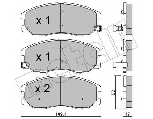Тормозные колодки METELLI 22-0778-0