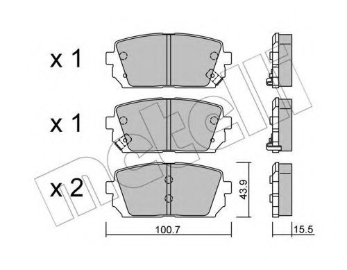 Тормозные колодки METELLI 22-0784-0
