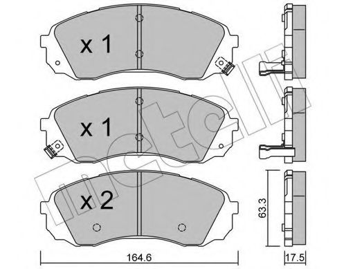 Тормозные колодки METELLI 22-0785-0