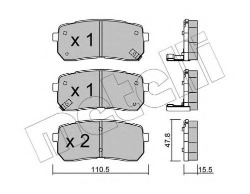 Тормозные колодки METELLI 22-0786-0